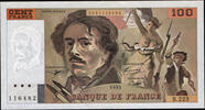 Billets de la cinquième République 100 Francs Eugène Delacroix 1993, billet, F.69 bis / 7 SPL+ -