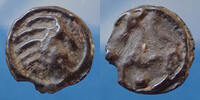 Senones, Senons SENONES, SENONS   à la tête d indien et au long nez, cheval à gauche, 17mm, 3,21 grms, LT.7417 Var. TTB+/TTB R! Potin  ss+