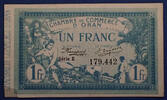 Algerie, Algeria franc Algérie, Algeria, Chambre de commerce d'Oran, un 12 Mai 1915, série E - N°179,442, JP.141.2 TTB -