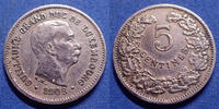 Luxembourg 5 centimes Luxembourg, Letzburg, Guillaume, Wilhelm 1908, TTB -