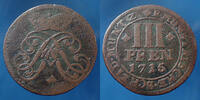 Allemagne, Deutschland, Munster Bistum 3 pfennig MUNSTER Bistum, Franz Arnold von Metternich 1715, Weingartner 77, B à TB/TTB R! -