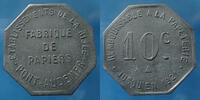 Pont Audemer 10 centimes PONT AUDEMER, Ets de la Risle, fabrique de papiers en zinc nickelé, El.10.2 TTB+ -