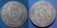 Saint Gaudens 10 centimes Saint Gaudens, syndicat du commerce et de l'industrie 1920, Frappe décalée à 4h !!, El.10.2 variante TB à TTB Rare!! -
