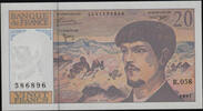 Billets de la cinquième République 20 Francs Debussy 1997, R.058 / 586896, F.66 Ter Neuf -