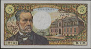 Billets de la cinquième République 5 Francs Pasteur 4.9.1969, R.110 / 09231, F.61/11 1 épinglage marqué sinon SPL -