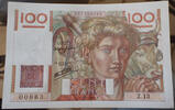 Billets émis sous le gouvernement provisoire 100 francs jeune paysan 7.11.1945, Z 13 / 00859, F.28.1, 1 épinglage, SPL -