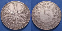Allemagne BDR, Deutschland BDR, Germay BDR 5 mark Deutschland BRD, Allemagne BRD, Germany 1951 F, J.387 petits coups sinon TTB+ -