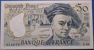 Billets de la cinquième République 50 francs Quentin de la Tour 1987, N°1220314678 / 314678 / V.49, F.67/13 Neuf -