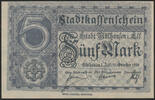 Mulhouse 5 mark Mulhouse, Mulhausen in Elsass 15.10.1918, non annulé, NEUF -