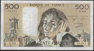 Billets de la cinquième République 500 Francs Pascal 1.2.1990, D.308/56381 F 71/43 SPL -