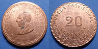 Mexique, Mexico, Mexican 20 centavos Mexico, Mexique, Oaxaca, Moneda provisional 1915 initiales TM, KM.732, 28mm, 11,73g, TTB+/SUP -