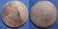 Schweiz, Suisse, Genève, Genf 25 centimes Schweiz, Switzerland, Suisse, Genf, Genève 1847, KM.135, 25mm, 3,37g, Presque TTB -