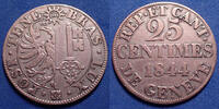 Schweiz, Suisse, Genève, Genf 25 centimes Schweiz, Suisse, Genf, canton de Genève 1844, HMZ.2.365b, 24,8mm, 3,65g, TTB à SUP -