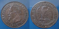 France 2 centimes Napoléon III 1862 BB Strasbourg, G.104 légères traces sinon SUP -