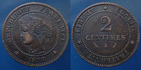 France 2 centimes 1886 A, Cérès d'Oudiné, G.105 SUP -