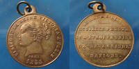 England, Angleterre England, Angleterre, Visite de la Reine Victoria, séjour à St Cloud en 1855, médaille avec bélière, 23mm, P.SUP -