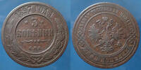 Russie, Russian, Russia 3 kopecks Russia, Russie, Nicolas II 1897, P.TTB -