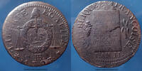 1 Sol  Convention aux balances 1793 BB Strasbourg, Convention, G.19, 29mm, 11,10g, TB+ s+