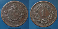 Schweiz, Switzerland, Suisse 1 rappen Schweiz, Suisse 1891 B, HMZ.1215, TTB+ -