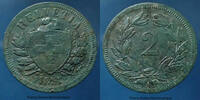 Schweiz, Switzerland, Suisse 2 rappen Schweiz, Suisse 1851 A, HMZ.1213 , Bon TTB -