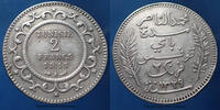 Tunisie, Tunisia 2 francs Tunisie, Tunisia en argent 1911 A Paris, KM.239 petits coups sur tranche sinon TTB+ - Silber -