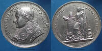 Vatican Grégoire XVI, Gregorius XVI, médaille en étain 1831, Mouvement révolutionnaire, 43mm, 30,82g, Néttoyée, lustrée sinon TTB+ -