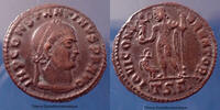 Roman Empire nummus Constantinus Ie Magnus, Constantin Ie le Grand Thessalonika en 317-318, Iovi Conservatori, RIC 19, 21mm, 2,84g, TTB Buste peu c -