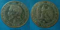 France 5 centimes Napoléon III 1855 BB Strasbourg, ancre, G.152 TB -