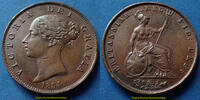 Grande Bretagne, Great Britain, Royaume-Uni half penny Grande Bretagne, Great Britain, Victoria 1854, KM.726 quelques traces sinon SUP -
