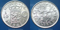 Indes Hollandaise, Netherland India gulden Netherlands India, Indes Hollandaises, 1/10 de 1942 S, KM.318 SUP à FDC -