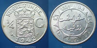 Indes Hollandaise, Netherland India gulden Netherlands India, Indes Hollandaises, 1/4 de 1942 S, KM 319 petites tâches à nettoyer, SUP à FDC -