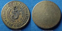 Lille 5 centimes Lille, compagnie de Fives, Givors contremarque étoile, El.15.3 TTB -