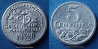 Nice 5 centimes Nice, chambre de commerce 1920, aluminium 19mm, El.10.1 TTB/TB+ -