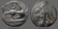Aedui, Eduens potin Aedui, Eduens au mannequin et au taureau, BN.5257/61, 19mm, 4,67g, TB à TTB R! -