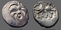 Hêlvetii, Helvêtes, vindeliker, vindelici, sud Deu quinar Helvêtes, Sud Deutschland, Allemagne du sud, buchel cheval et torques, DT 3277 Var., 13/14mm, 1,74g, TTB à SUP -