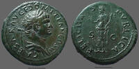 Roman Empire as Domitianus, Domitian, as Rome en 72, FELICITAS PUBLICA SC, RIC 695a var., 27mm, 13,51g, belle patine et bel exemplaire, SUP -