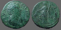 Roman Empire sestertius Faustina Maior, Faustine Mère posthume Rome après 147, AUGUSTA SC, RIC 1117, 31mm, 27,16g, belle patine! TTB+ -