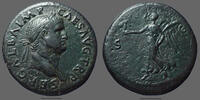 Roman Empire sestertius Galba Rome en 68, SC Victoria, RIC 456, 34mm, 22,49g, traces de nettoyage, TTB à SUP R! -