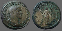 Roman Empire sestertius Philippus I Arabs, Philippe Ie l'Arabe Rome en 244, FIDES MILITUM SC, RIC 172a, 31mm, 19,87g, belle patine! SUP -