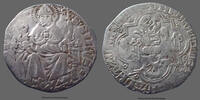 Italie Pavie, Italia Pavia 1 sol Pavia, Pavie, Lombardia, Galéazzo II Visconti 1359 - 1378, pegione ou gros de 1/2, CNI/ IV N°12, 1,59g, TB à TTB -
