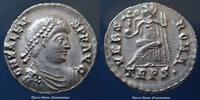 Roman Empire Valens, Siliqua, Silique Treveri, Trier, Trèves en 375 - 378, URBS ROMA, RIC 27b, 17mm, 2,27g, petite fêlure sinon SUP+ -