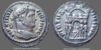 Roman Empire Maximianus Herculius, Maximien Hercule, argentéus Siscia en 294, VIRTUS MILTUM, RIC 32b, 18mm, 2,53g, SUP/TTB+ - Silber -
