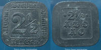 Berlin 2 1/2 pfennig Berlin, Deutschland, Allemagne, Omnibus Menzel 1857, petite oxydation sinon TTB+ -