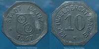 Mainz 10 pfennig Mainz, notgeld, kleingeld 1917, Funck 314.2, petite oxydation sinon TTB+ -