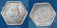 Egypte, Egypt 2 piastres Egypt, Egypte, Farouk AH 1363 (1944) argent, KM.20/369 TTB à SUP - Silber -