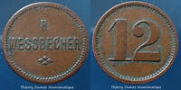Mulhouse jeton Mulhouse Alsace Mulhausen Elsass H.Wessbecher 12 Marchand 805.1 SUP -