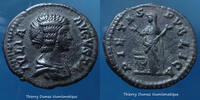 Roman Empire denier Julia Domna dit du Limès ou défourré Pietas 18mm 2,28g P.SUP -