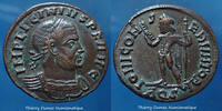 Roman Empire nummus Licinius Ier Aquilea en 317, Iovi Conservatori, Jupiter tenant un sceptre et un foudre, RIC 7, 19mm, 3,13g, SUP/TTB+ -