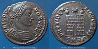 Roman Empire nummus Crispus Héraclea en 325-326, Providentiae Caess, RIC 75 R4!, 18mm, 3,67g, SUP à FDC -