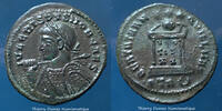 Roman Empire nummus Crispus Trèves, Trier, Treveri en 323, Beata Tranquillitas, RIC 394, 19mm, 3,19g, TTB+ -